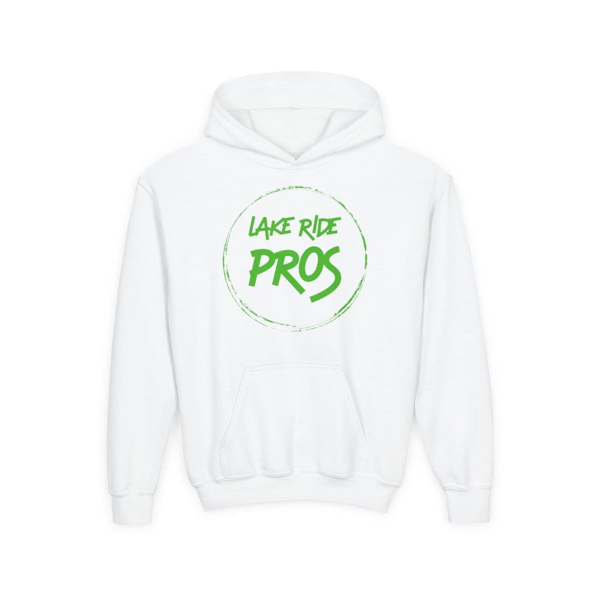 Lake Ride Pros Youth Hoodie – Green Logo Pullover for Kids
